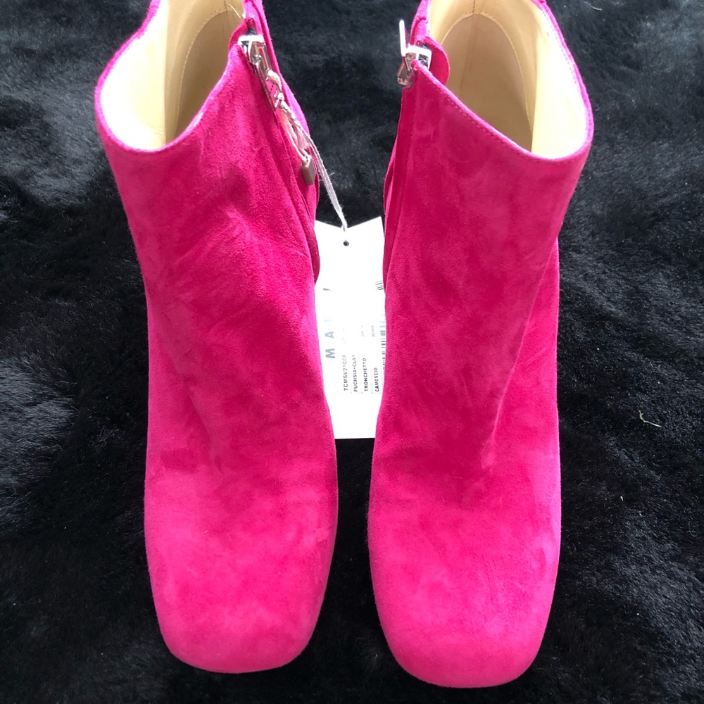 New authentic MARNI Pink Clay Ankle Chelsea Boots Shoes 39 8